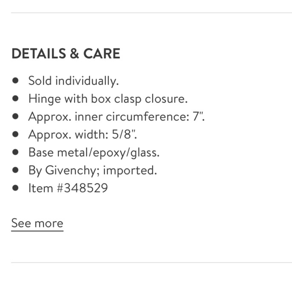 Givenchy Medium Hinged Tournel Enamel Bangle Bracelet - Picture 8 of 8